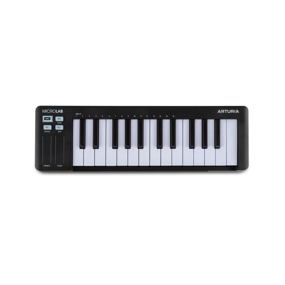 Arturia｜MicroLab mk3 25鍵 MIDI控制鍵盤 — 黑色