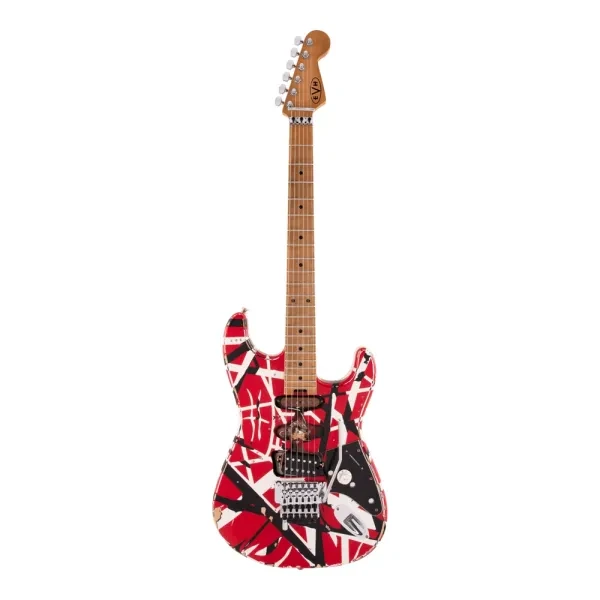 EVH｜Striped Series Frankenstein™ Frankie - Red with Black Stripes Relic 電吉他