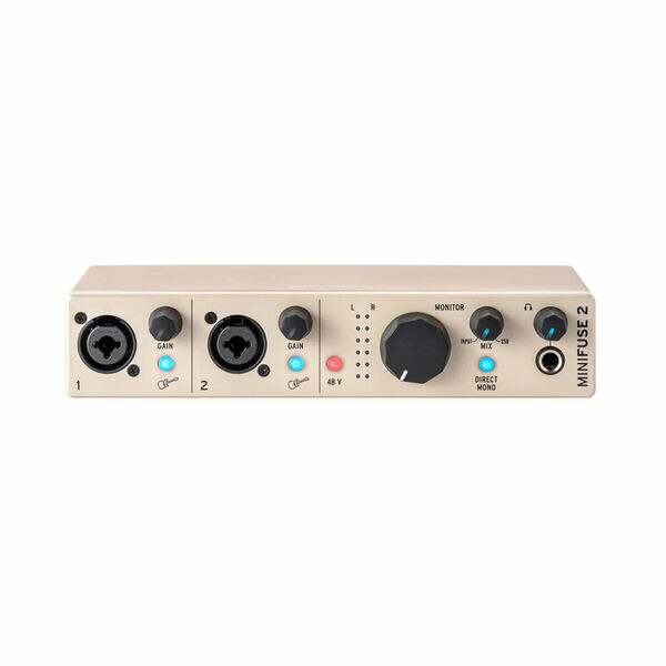 【預購】Arturia｜限量色 MiniFuse 2 便攜式 2 In 2 Out 音訊介面 — 香檳金