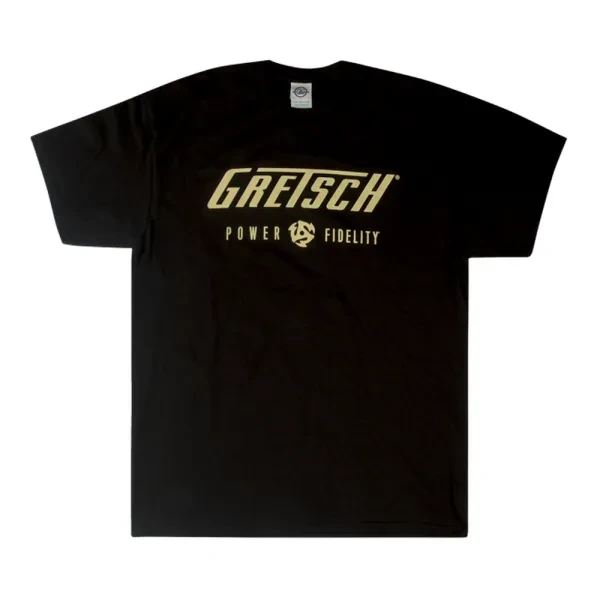 Gretsch｜Power and Fidelity Black Graphic T恤 S號 — 黑色